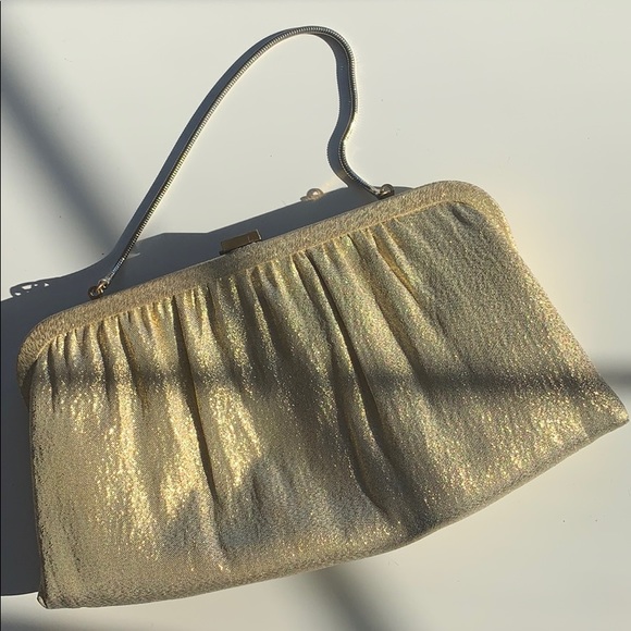 Sparkly gold clutch/mini-bag - Picture 4 of 4